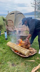 Setting up the Camping Bonfire, The reason why I loved this camp is , they set up camping fire for every group. | Moseax