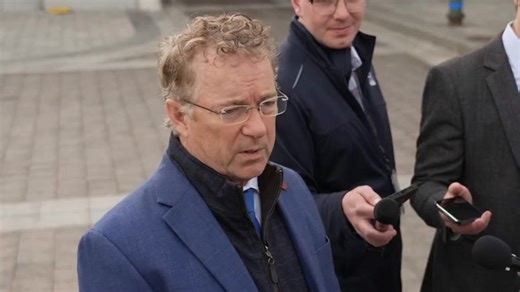 Sen. Rand Paul brushes off President Trump's social media post targeting his reelection bid after a vote to advance a resolution to limit Trump's military powers in Venezuela. | Brian Allen KSFY