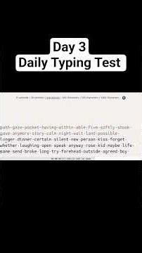 Daily Typing Test 3