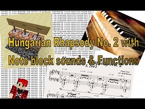 [Minecraft] Hungarian Rhapsody No. 2 - using Note block sounds and Functions!