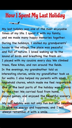 177K views · 2.7K reactions | Here’s an essay on the topic “How I Spent My Last Holiday” | Teaching Kids to Read and Write | Facebook