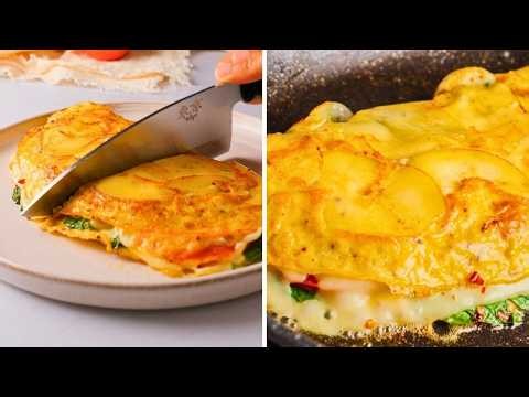 Cheesy Potato Omelette in 10 minutes