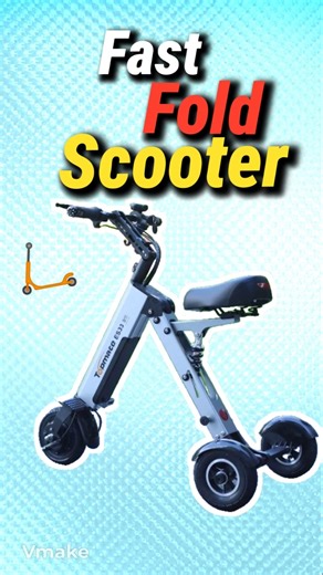 Foldable 3-Wheel E-Trike ⚡ TopMate ES35 – 15 MPH Portable Power! #Shorts