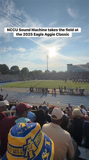 Halftime is here, and the NCCU Sound Machine has hit the field! #EagleAggieClassic #NCCU #WherePurposeTakesFlight | NCCU Office of Alumni Relations