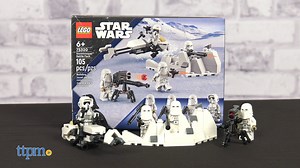 The Hoth AT-ST by LEGO is 586 pieces and will take you about an hour to an hour and a half to build. You'll be left with the AT-ST itself, an Imperial Probe droid, and three minifigs: Chewbacca, a Hoth Rebel Trooper, and the AT-ST Pilot. The Snowtrooper Battle Pack is a very quick build that will give you a snow trench, standing turret, a snowspeeder, and 4 minifigs, 3 Snowtroopers and a Scout Trooper. Check out the LEGO Star Wars... | TTPM | Facebook