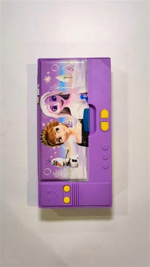 Cute purple multi-function pencil box with fancy stationery #pencilbox #stationery #backtoschool