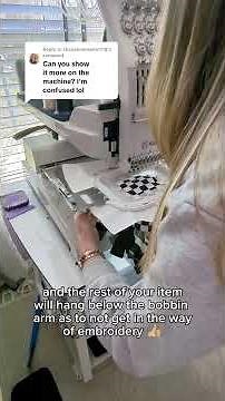 Reverse Hooping ON the machine #embroiderytutorial
