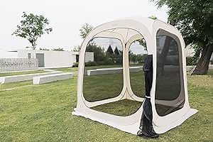 Screen House Tent Pop Up Screen Room Canopy Instant Tent Portable Gazebo with Mosquito Netting UV Resistant Water Resistant for Patio, Backyard, Deck & Outdoor Camping Activities (71 inch)