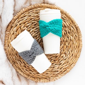 Twisted Crochet Cup Cozy - Free Pattern & Video - You Should Craft