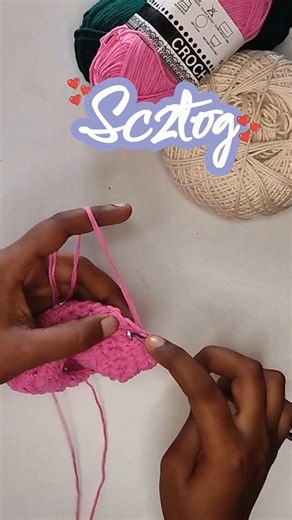 Single crochet 2 together stich tutorial #learnwithanna #crochet #crochettutorial #diy #shorts