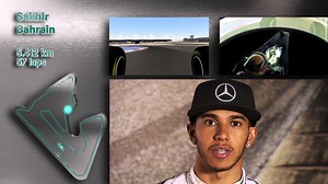 F1 simulator lap Bahrain with Hamilton 2014