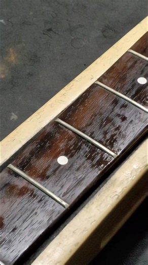 A basic step by step fretboard recondition #fretworks2600 #guitarcareandmaintenance #guitartech #bassguitar #guitarist #guitar | FretWorks