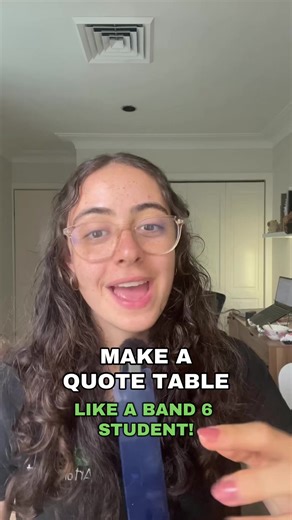 Make a quote table that actually works using these steps! #english #studytips #hsc
