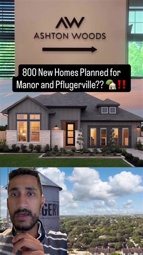 🏡 Nearly 800 New Homes Planned for Manor and Pflugerville 📄 Comment “REPORT” for the full breakdown. Ashton Woods is expanding its Austin footprint with two new communities adding nearly 800 homes to the metro. 🏘️ 294 homes planned in Manor 🏘️ 500 homes coming to Pflugerville 💰 Starting prices in the $400Ks 📊 Travis County median home price: $508K in 2025 With inventory growing east and north of Austin, these suburbs continue to attract buyers priced out of the core city. Would you buy in 