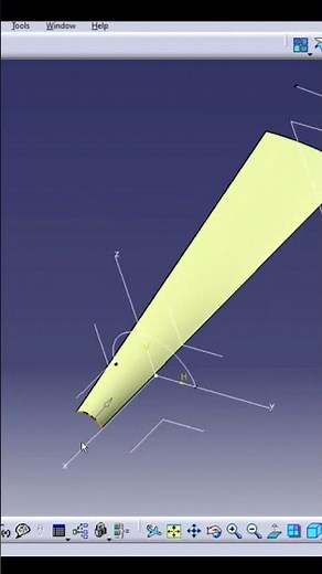 Line Profile - With Reference Curve in CATIA generative shape design #catia #catiav5 #education #cad