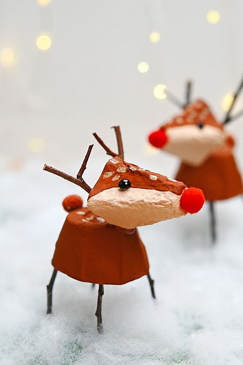 527K views · 4.6K reactions | 歷 These egg carton reindeer are SO CUTE and surprisingly easy to make! With just a few simple supplies, you can turn an old egg carton into an adorable little Rudolph! 讀️✨ https://onelittleproject.com/egg-carton-reindeer/ | One Little Project | Facebook