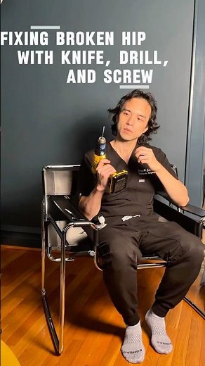 A drill, a knife, and 3 screws — fixing a broken hip