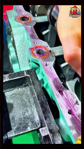Engine Block Sealing: How to Use Glue-Bound Materials. #automobile #mechanic #engineblock #shorts