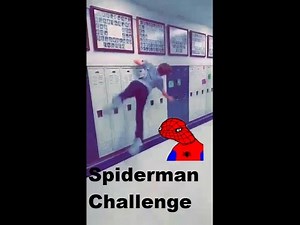 Idiot Jumps into lockers doing the spiderman challenge