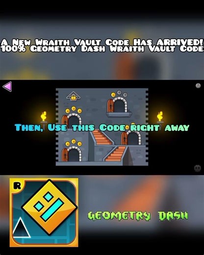 Another Geometry Dash Wraith Vault Code has Arrived! #geometrydash #gd #shorts