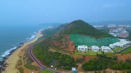 Rushikonda Beach Aerial View Visakhapatnam.