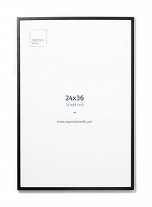 Poster Frame - Black Oak Wood - Wall Art Frame, 24x36 | Opposite Wall