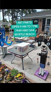 Artist front porch a place where creative people find art parts & little treasures