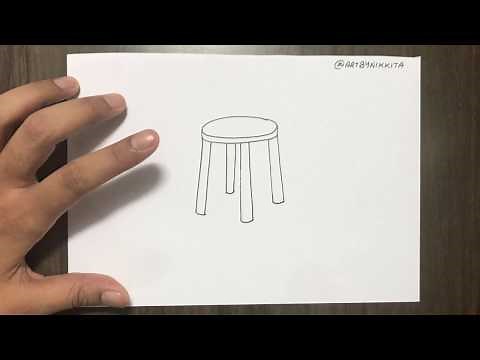 How to draw a Stool easy step by step | A to Z of drawing