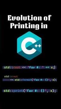 The Evolution of C++ - Printing