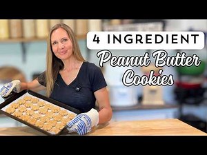 4 Ingredient Peanut Butter Cookies | Easy Gluten Free & Dairy Free Cookie Recipe