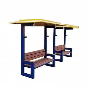 [Hot Item] Outdoor Furniture Smart Solar Bench Garden Solar Park Bench with Wireless Charging and Bluetooth Speaker