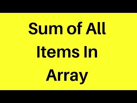 Find the Sum of All Array Elements In JavaScript