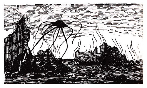Edward Gorey's illustrations for War of the Worlds