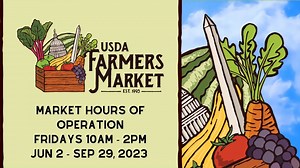 1K views · 58 reactions | It’s back! The USDA Farmers Market will open for its 28th market season. The annual Friday market will open on Friday, June 2, 2023, and runs through Friday, Sept. 29, 2023. Market hours are from 10 a.m. to 2 p.m. | U.S. Department of Agriculture | Facebook
