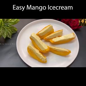 152K views · 4.4K reactions | Easy Mango Ice Cream Recipe with Basic Ingredients | How to make Mango Ice Cream Ingredients- 2 mango 2 cup milk 1/4 tsp cardamom powder Pinch of saffron 6 tbsp milk powder 4 tbsp sugar | Rita Arora Recipes | Facebook