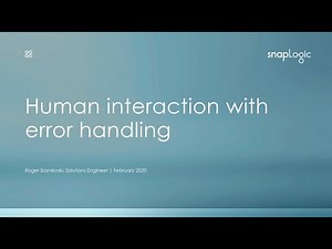 Human intervention with error handling