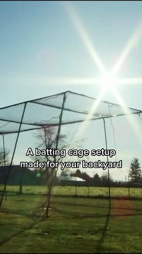 With an easy setup, you can be in your own, backyard batting cage in about 30min. Get your batting practice in at home whenever you want. #battingcage #battingcages #battingcagenetting #battingpractice #baseballlife #softballtiktoks