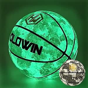 Reflective Glowing Holographic Luminous Basket Ball for Night Game, Perfect HoloHoops Gifts Toys
