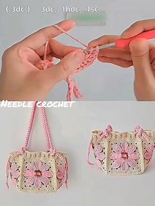 Large flower basket tote bag: 8ply yarn is generally recommended to use a 4.0 mm - 6.0 mm crochet hook. #Crochet #pattern | Love crochet