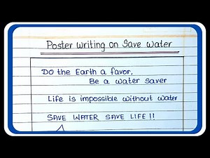 Poster Writing on save water | Poster Writing | Poster Writing in English/Format | Poster Making