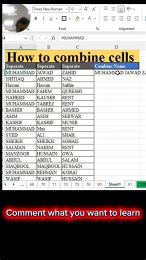 How to merge the Data #excel #spreadsheetmagic #excelforaccountants #exceltips #excelforanalysts