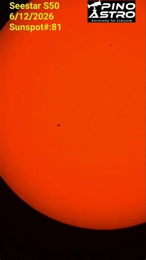 Sun, June 12, 2026- Telescope: Seestar S50 #PinoAstro