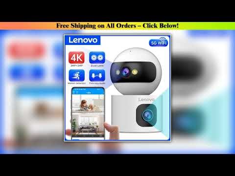 Lenovo 4K IP Camera 5G WiFi Dual Lens Smart Home Auto Tracking CCTV Camera Wireless Surveillance Ca