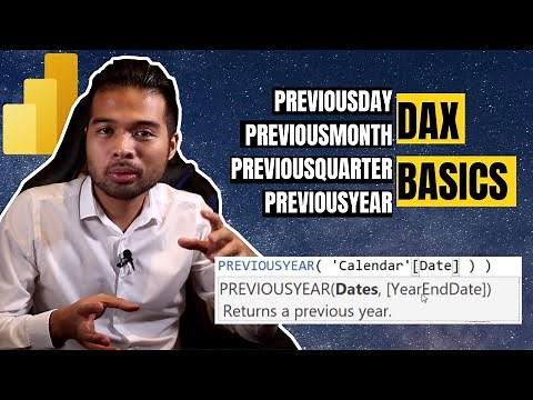 How to use PREVIOUSDAY, PREVIOUSMONTH, PREVIOUSQUARTER, PREVIOUSYEAR // Beginners Guide to Power BI