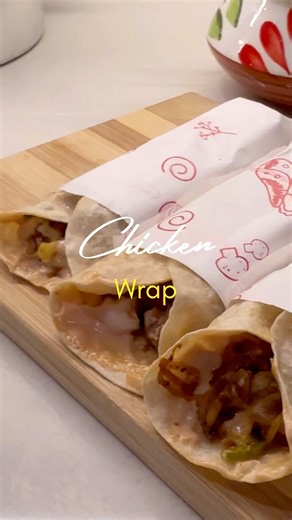 Easy chicken wrap #recipe #food #wrap #roll
