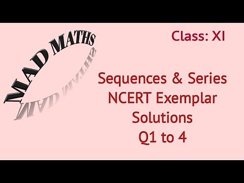 Sequences and Series NCERT Exemplar Q1 to 4