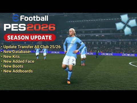 eFootball PES 2026 PPSSPP ORIGINAL ISO DOWNLOAD |PES 2026 PSP FULL KITS 26 & TRANSFERS 4K GRAPHICS
