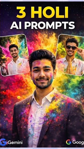 Holi AI Photos Kaise Banaye 🤯 10 sec Gemini AI Full Tutorial