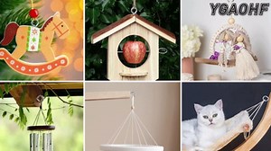 YGAOHF 5 Inch Large Eye Bolts Screw in - 4 Pcs Stainless Steel Eye Hooks Screw in Heavy Duty, 500LBS Breaking Strength, Strong Eye Screws for Wood, Hanging Heavy-Duty Applications