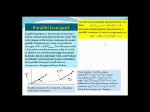 Parallel Transport (Lecture #16d of a course on Relativity & Cosmology)